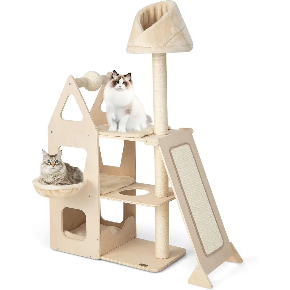 Very PETSITE 64" Tall Cat Tree Tower For Indoor Cats, Modern Cat Activity Center With Top Perch, Condos, Basket Bed, Sisal Posts
Very PETSITE 64" Tall Cat Tree Tower For Indoor Cats, Modern Cat Activity Center With Top Perch, Condos, Basket Bed, Sisal Posts