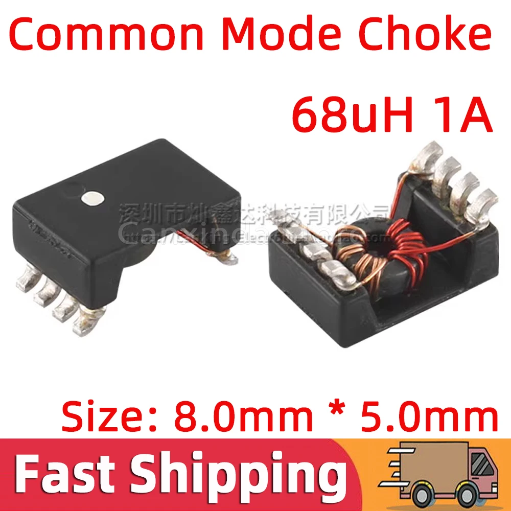 5pcs SMT SMD Common Mode Choke Coil Inductor Inductance 68uH 1A Noise Cancelling Suppression Filter Magnetic Ring HB100188
5pcs SMT SMD Common Mode Choke Coil Inductor Inductance 68uH 1A Noise Cancelling Suppression Filter Magnetic Ring HB100188