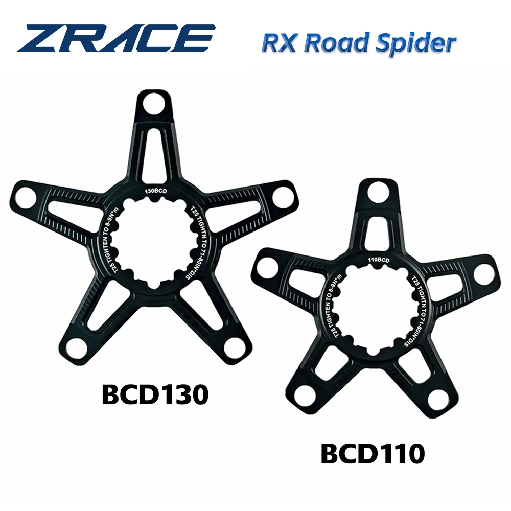 ZRACE RX Road Direct Mount Spider for GXP 3 Screw Crank, GXP Direct Mount Crank to BCD110 / BCD130 5 Bolt Chainrings
ZRACE RX Road Direct Mount Spider for GXP 3 Screw Crank, GXP Direct Mount Crank to BCD110 / BCD130 5 Bolt Chainrings
