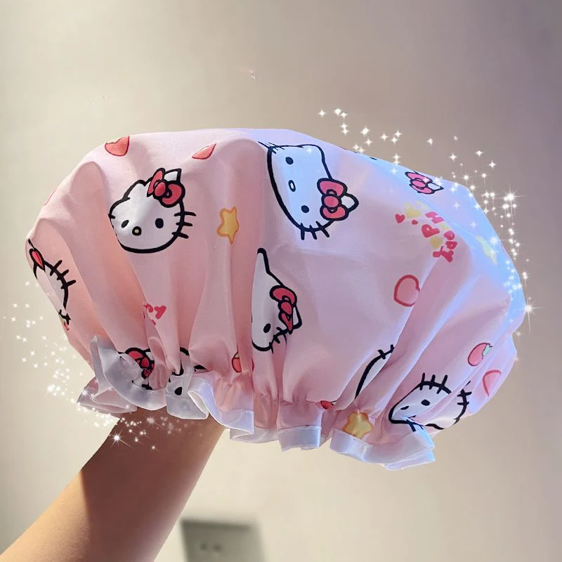 Kawaii Hello Kitty New Bathing Cap Cartoon Household PVC Moisture-proof Oil Proof Kitchen Hair Cover Dopamine Shower Caps Gifts
Kawaii Hello Kitty New Bathing Cap Cartoon Household PVC Moisture-proof Oil Proof Kitchen Hair Cover Dopamine Shower Caps Gifts