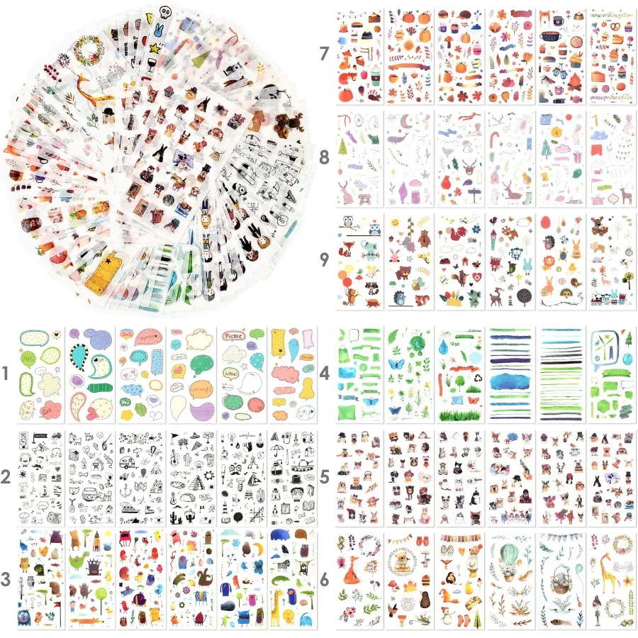 72 Sheets Scrapbooking Stickers Washi Paper Stickers Decoration Sticker Planner Stickers 12 Themes Assorted for Diary Album Jou
72 Sheets Scrapbooking Stickers Washi Paper Stickers Decoration Sticker Planner Stickers 12 Themes Assorted for Diary Album Jou
