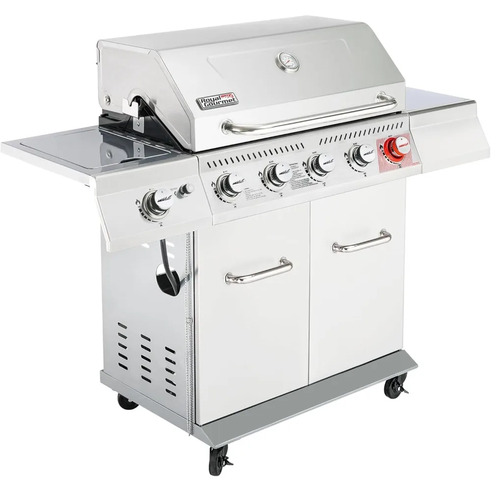 5-Burner Propane Gas Grill with Side Burner, Stainless Steel Barbeque Grills, Silver
5-Burner Propane Gas Grill with Side Burner, Stainless Steel Barbeque Grills, Silver
