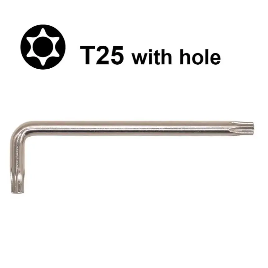 5*25*83mm Torx T25 L Key Screw Driver With Hole CR-V Steel Safety Screwdriver for Car Fender Professional Repair Tool 200pcs/lot
5*25*83mm Torx T25 L Key Screw Driver With Hole CR-V Steel Safety Screwdriver for Car Fender Professional Repair Tool 200pcs/lot