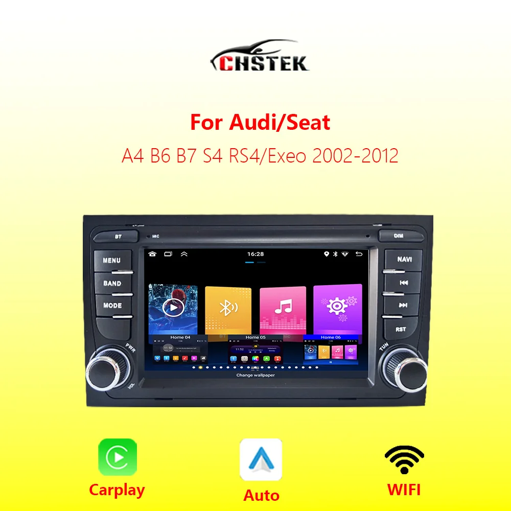 Car Radio Stereo Carplay For Audi A4 B6 B7 S4 RS4 8E Seat Exeo 2002-2012 Android Auto Bluetooth Navigation WIFI CHSTEK Autoradio
Car Radio Stereo Carplay For Audi A4 B6 B7 S4 RS4 8E Seat Exeo 2002-2012 Android Auto Bluetooth Navigation WIFI CHSTEK Autoradio