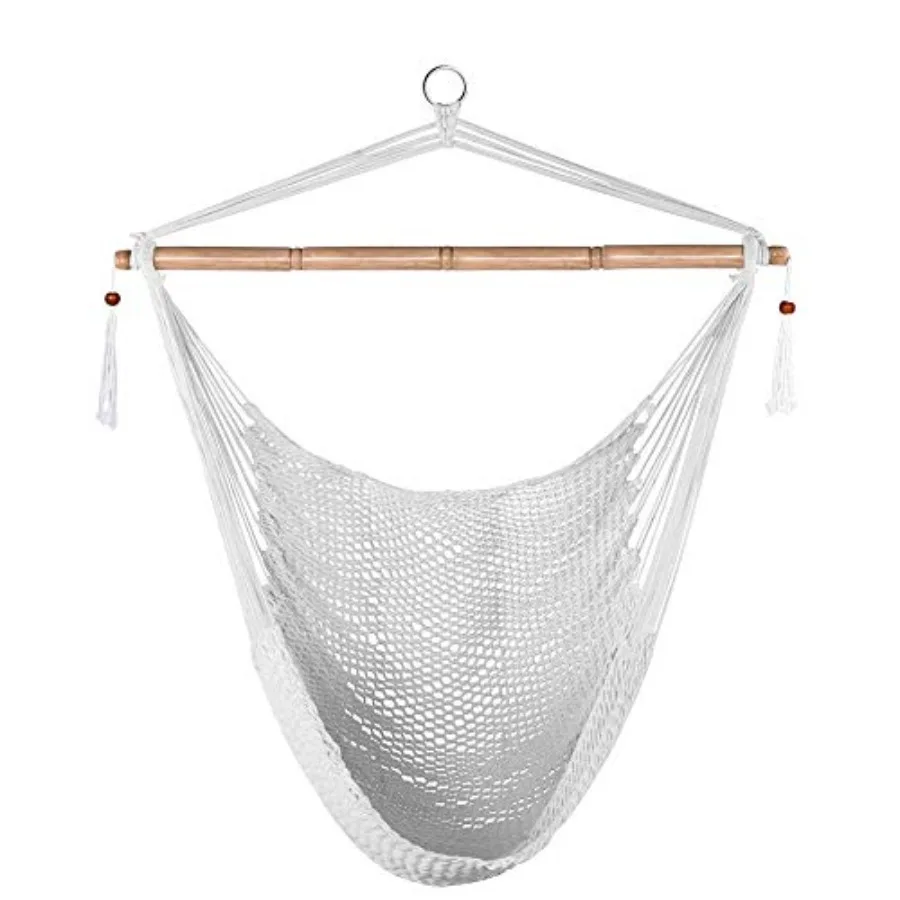 Hanging Chair Caribbean Swing Chair Hammock Chair w/Soft-Spun Cotton Rope 40" Hardwood Spreader Bar Wide Seat Max 300 Pounds fo
Hanging Chair Caribbean Swing Chair Hammock Chair w/Soft-Spun Cotton Rope 40" Hardwood Spreader Bar Wide Seat Max 300 Pounds fo