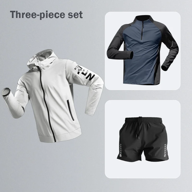 Men's Three-Piece Sportswear Set Spring Quick-Drying Running Cycling Suit Fitness Casual Wear Outdoor Morning Run Training Outfi
Men's Three-Piece Sportswear Set Spring Quick-Drying Running Cycling Suit Fitness Casual Wear Outdoor Morning Run Training Outfi