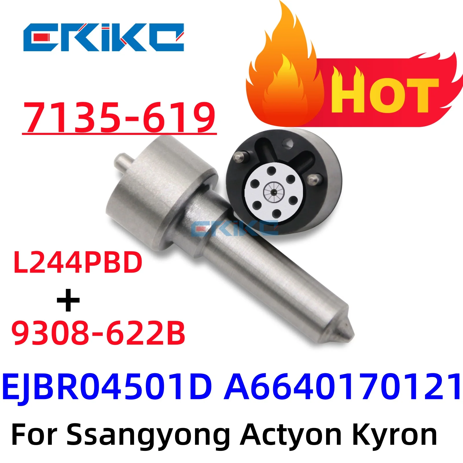 ERIKC 7135-619 Ремонтная форсунка Kt L244PBD+клапан 9308-622B A 6640170121 Форсунка EJBR04501D для Ssangyong Actyon Kyron
ERIKC 7135-619 Ремонтная форсунка Kt L244PBD+клапан 9308-622B A 6640170121 Форсунка EJBR04501D для Ssangyong Actyon Kyron