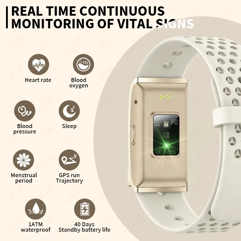 LIGE New No screen Smart Watch GPS trajectory 20-day Ultra-long Use Blood Oxygen Blood Pressure Monitoring Sports Smart Bracelet
LIGE New No screen Smart Watch GPS trajectory 20-day Ultra-long Use Blood Oxygen Blood Pressure Monitoring Sports Smart Bracelet