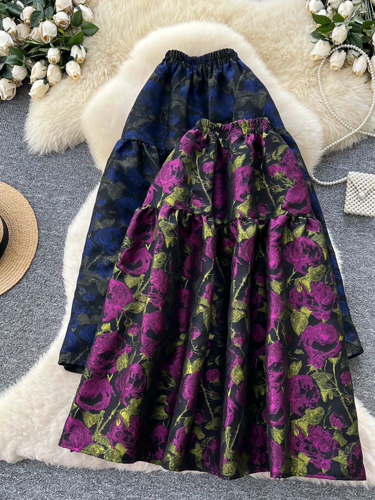 Ретро Court Sle Faionable Вышитая пышная юбка с высокой талией Утягивающая юбка трапециевидной формы для женщин Осенний сезон
Ретро Court Sle Faionable Вышитая пышная юбка с высокой талией Утягивающая юбка трапециевидной формы для женщин Осенний сезон