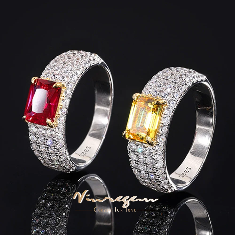 Vinregem 6*8MM Ruby Citrine High Carbon Diamond Gemstone Vintage Real 925 Sterling Silver Women Rings Fine Jewelry Wedding Gifts
Vinregem 6*8MM Ruby Citrine High Carbon Diamond Gemstone Vintage Real 925 Sterling Silver Women Rings Fine Jewelry Wedding Gifts