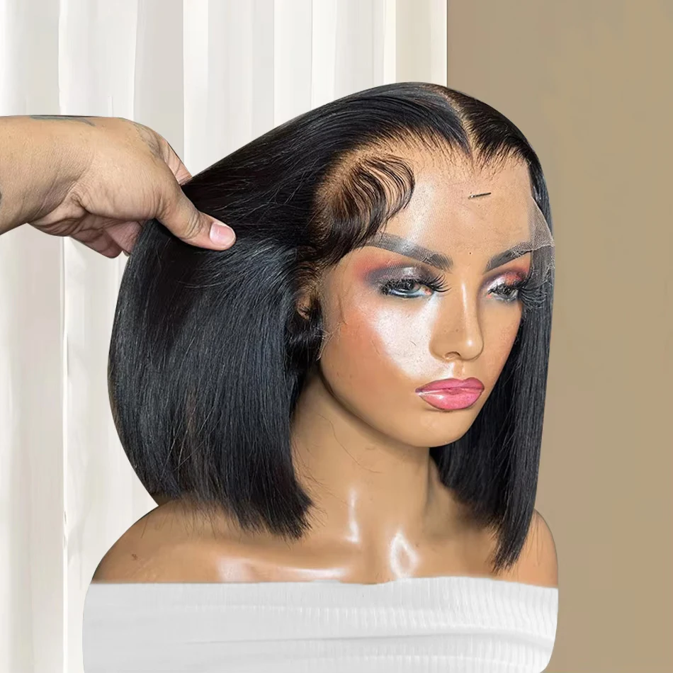 Glueless 13x6 Lace Front Wig 100% Human Hair Wigs 13x4 Transparent Lace bob Wigs Wear And Go Short Straight Bob Wigs For Women
Glueless 13x6 Lace Front Wig 100% Human Hair Wigs 13x4 Transparent Lace bob Wigs Wear And Go Short Straight Bob Wigs For Women