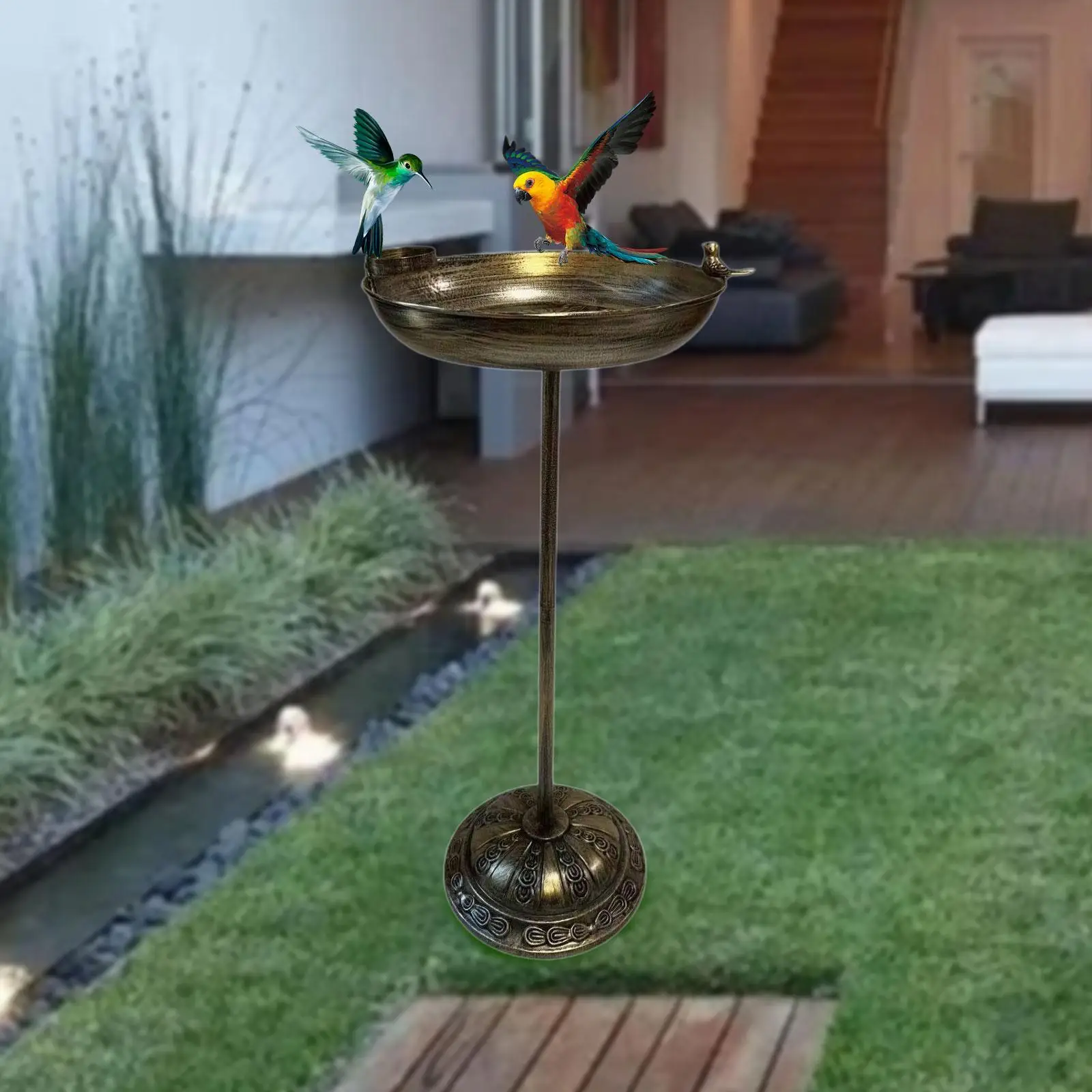 Bird Bath Birdbaths Standing Weather Resistant Lightweight Housewarming Gift Rustic Bird Bath for Outside for Patio Backyard
Bird Bath Birdbaths Standing Weather Resistant Lightweight Housewarming Gift Rustic Bird Bath for Outside for Patio Backyard
