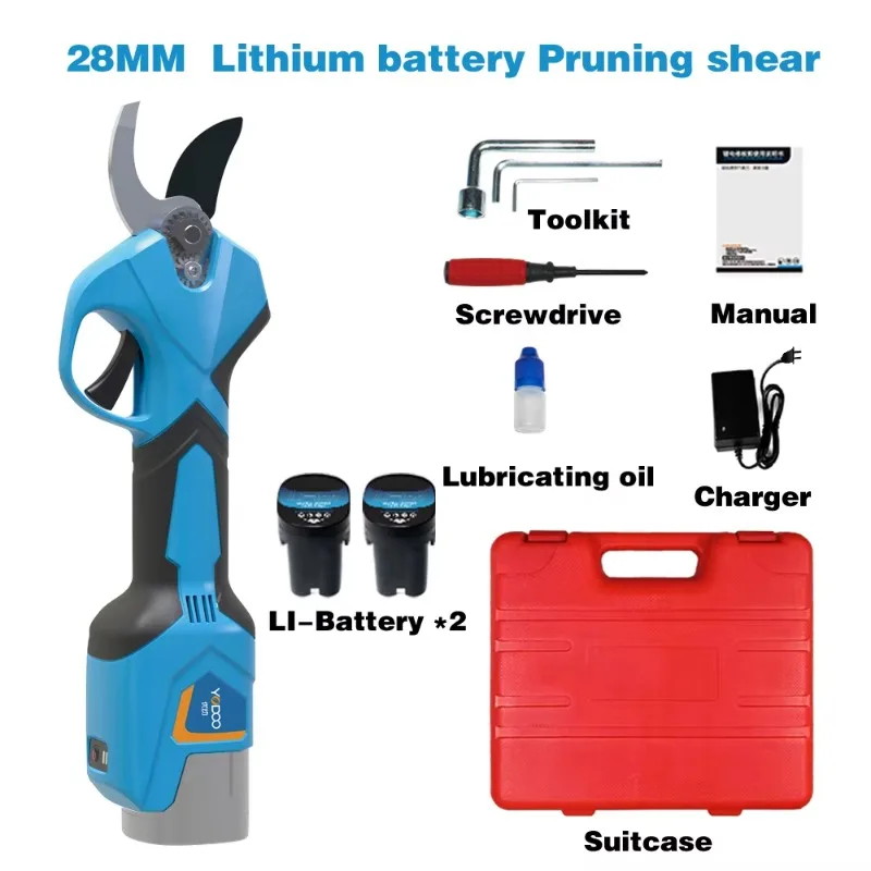 Cordless Electric Orchard Scissors Lithium Pole Trimmer Trees Pruner Shears Rechargeable with 2 Battery
Cordless Electric Orchard Scissors Lithium Pole Trimmer Trees Pruner Shears Rechargeable with 2 Battery