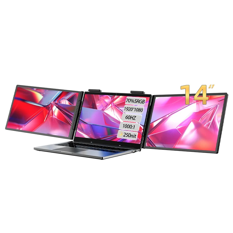 14-inch IPS Dual-screen Extender Single Cable Connection for Dual Screens No Driver Needed Compatible with Windows and Mac
14-inch IPS Dual-screen Extender Single Cable Connection for Dual Screens No Driver Needed Compatible with Windows and Mac