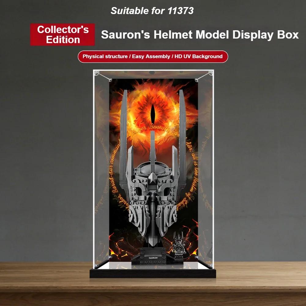New 3mm Dustproof Display Box for lego 11373 Sauron's Helmet Model Display Case Storage Box Organizer(Lego Set not Included)
New 3mm Dustproof Display Box for lego 11373 Sauron's Helmet Model Display Case Storage Box Organizer(Lego Set not Included)