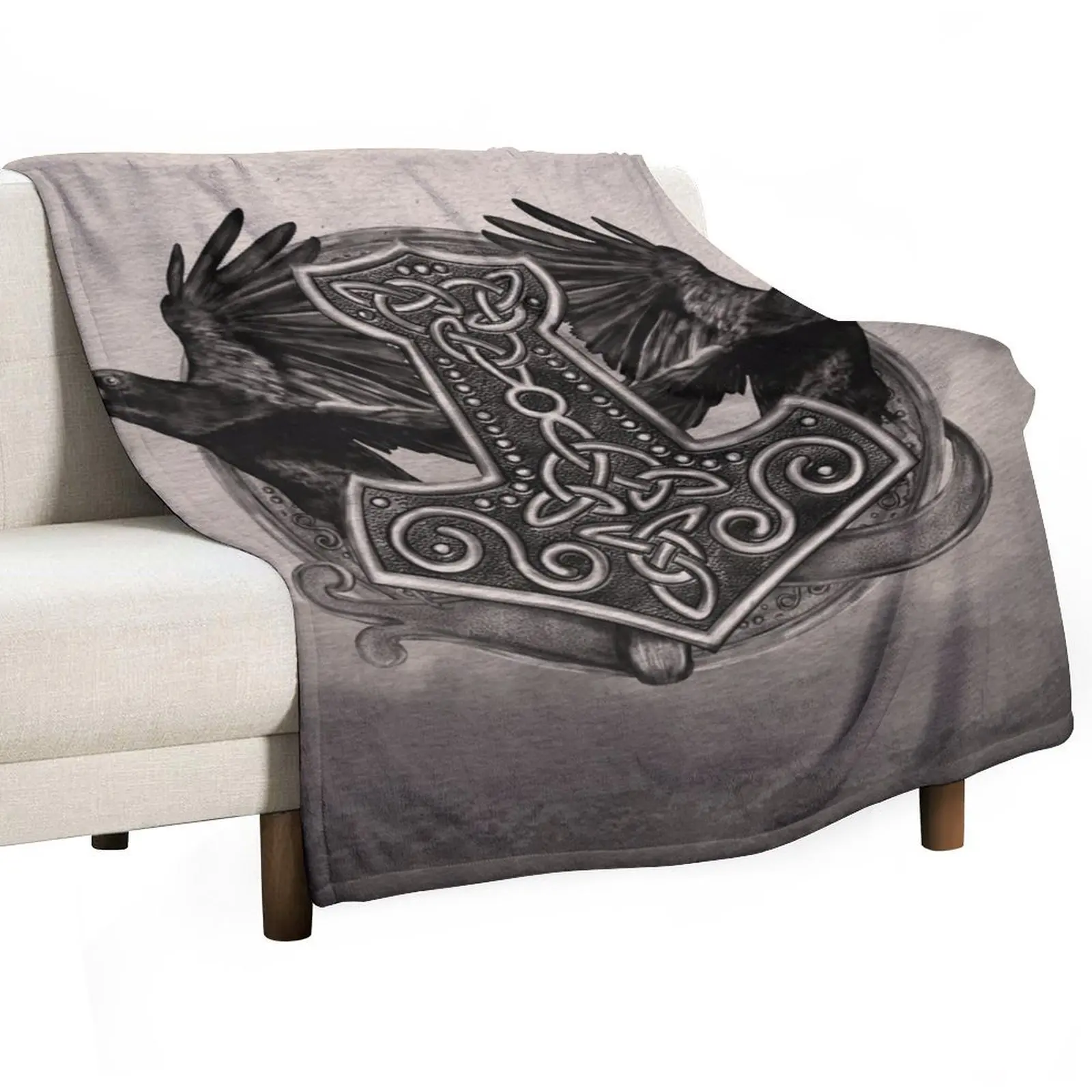 Mjolnir The hammer of Thor and ravens Throw Blanket christmas gifts for sofa Large Flannel Fabric Blankets
Mjolnir The hammer of Thor and ravens Throw Blanket christmas gifts for sofa Large Flannel Fabric Blankets