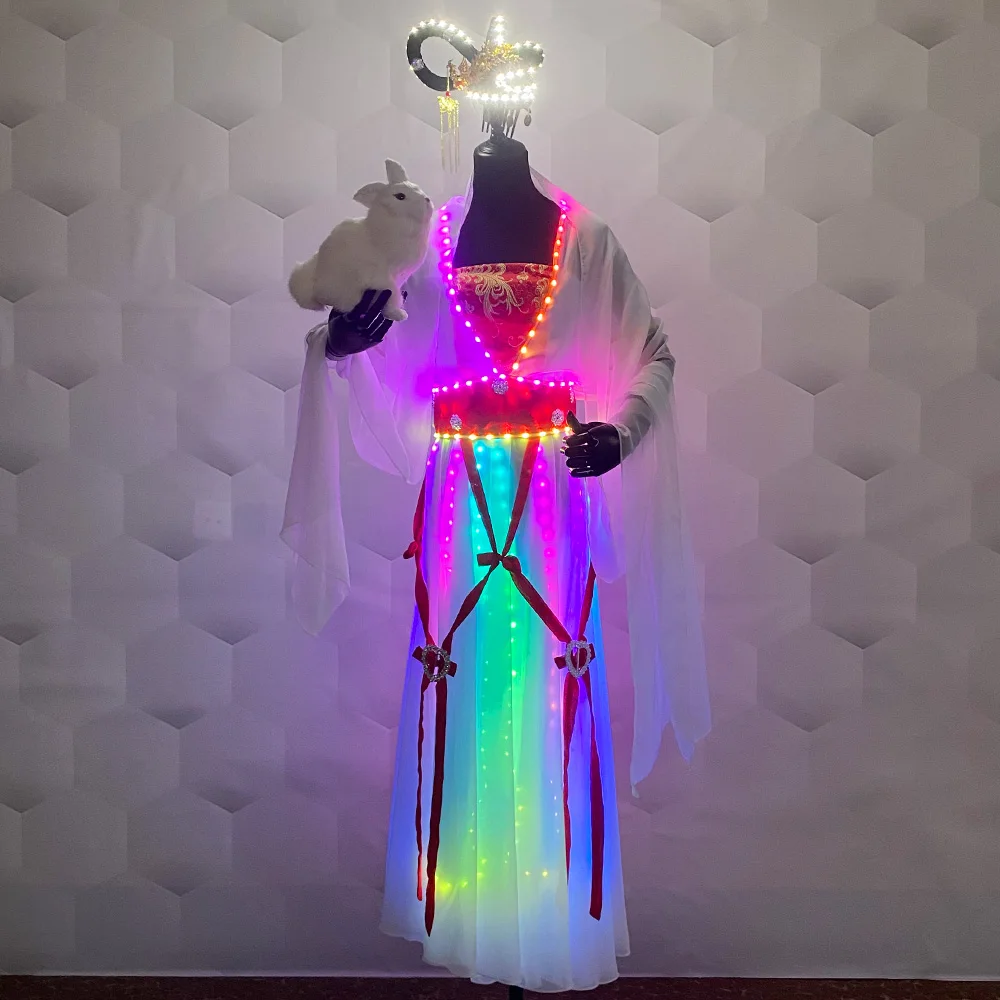 LED Chang'e Costume Hanfu Costume Luminous Chinese Role Playing Costumes Mid-Autumn Festival Halloween Carnival Glowing Costumes
LED Chang'e Costume Hanfu Costume Luminous Chinese Role Playing Costumes Mid-Autumn Festival Halloween Carnival Glowing Costumes
