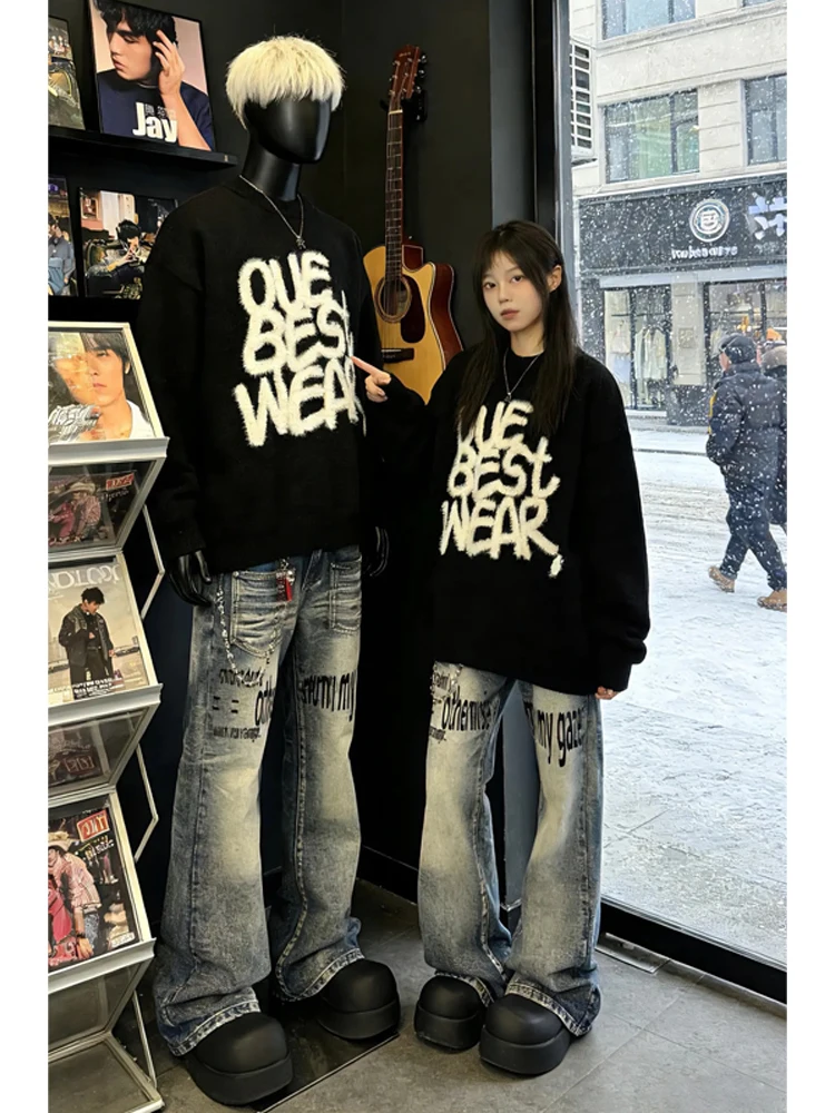 Bla Knitted Sweater Men's Winter Lazy Sle High-End Feeling Letter Embroidery Heavyweight Base Layer Woolen irt
Bla Knitted Sweater Men's Winter Lazy Sle High-End Feeling Letter Embroidery Heavyweight Base Layer Woolen irt