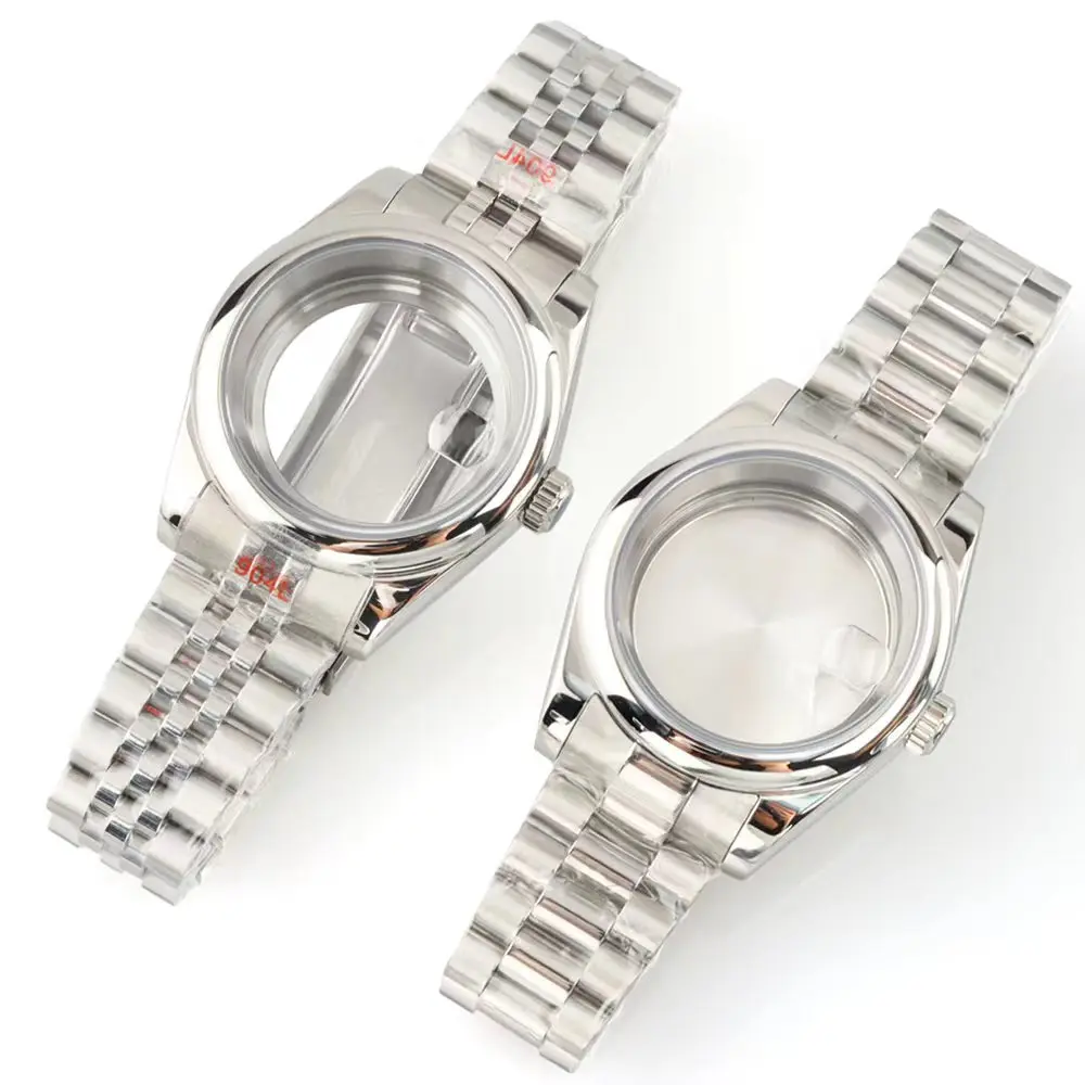 Sapphire glass Silver 36mm 39mm Watch Case For Datejust NH35 NH36 Movement Stainless Steel Jubilee/Presidential/Oyster Strap
Sapphire glass Silver 36mm 39mm Watch Case For Datejust NH35 NH36 Movement Stainless Steel Jubilee/Presidential/Oyster Strap