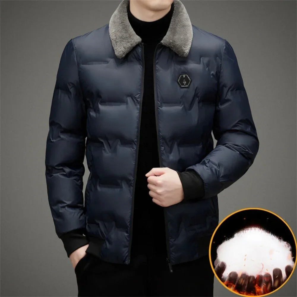Jacket Men Windproof and Warm Design Parkas Coats Men Thickened Cotton Fleece Jacket Male Plus Velvet Collar Short Cotton Parka
Jacket Men Windproof and Warm Design Parkas Coats Men Thickened Cotton Fleece Jacket Male Plus Velvet Collar Short Cotton Parka