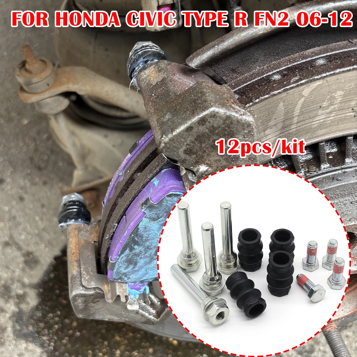 12pc FOR HONDA CIVIC TYPE R FN2 Left Right Brake Caliper Cylinder Slider Guide Pin For Disc Housing Bolts Bushing Boot Seal Kit
12pc FOR HONDA CIVIC TYPE R FN2 Left Right Brake Caliper Cylinder Slider Guide Pin For Disc Housing Bolts Bushing Boot Seal Kit