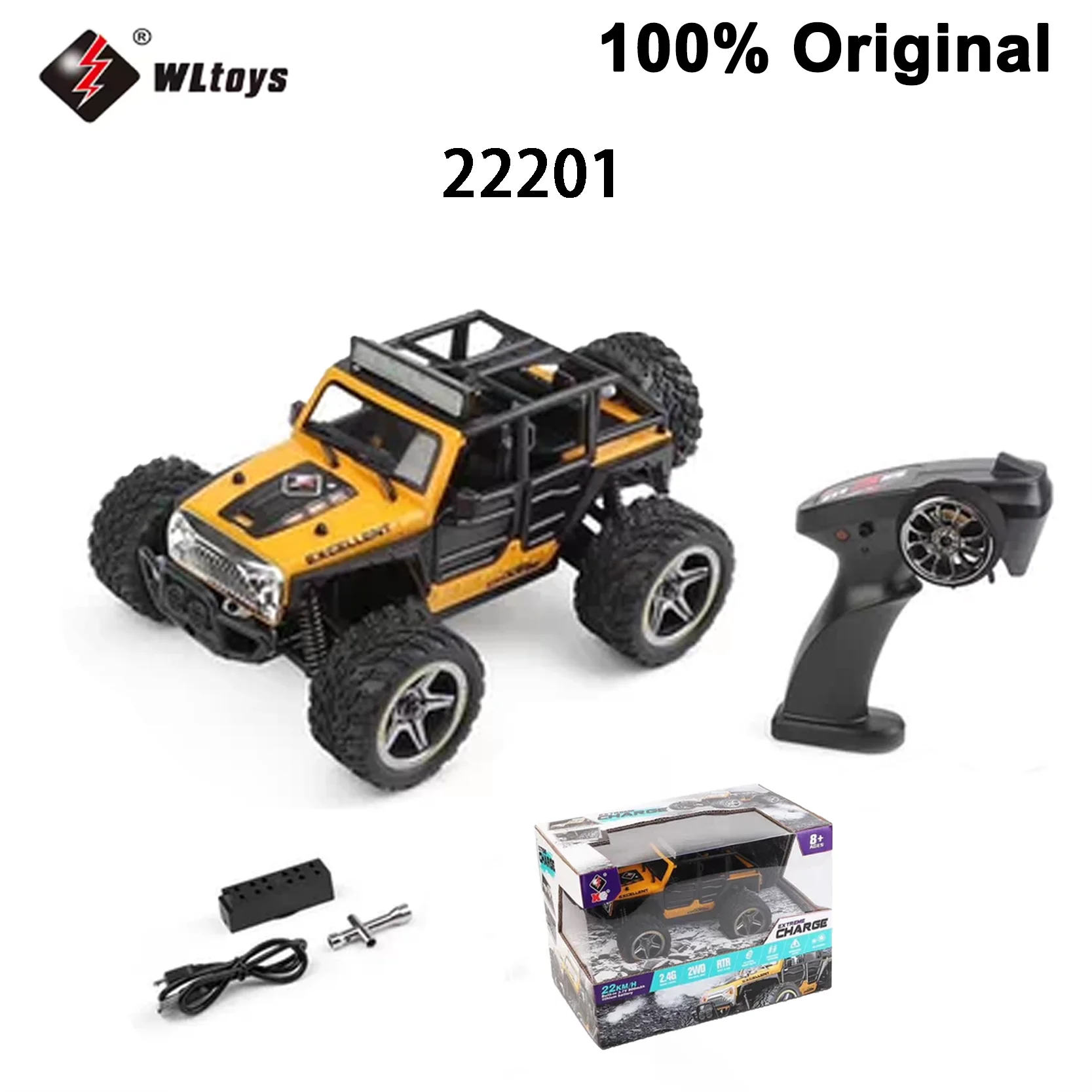 Original 22201 1:22 Scale RC Car With LED Lights 2.4G Remote Realistic Steering Full Function Off Road Car For Kid Adults
Original 22201 1:22 Scale RC Car With LED Lights 2.4G Remote Realistic Steering Full Function Off Road Car For Kid Adults