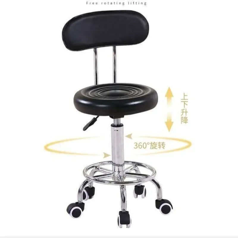 lifting rotating barber chair, fashionable round stool with pulley, laboratory hospital front desk chair, large work chair 
lifting rotating barber chair, fashionable round stool with pulley, laboratory hospital front desk chair, large work chair