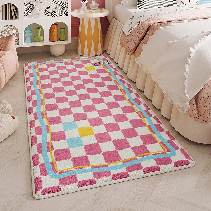 Grid Bedroom Bedside Long Carpet Light Luxury High End Thickened Bedroom Plush Room Carpets Children Fluffy Soft Girl Room Rug
Grid Bedroom Bedside Long Carpet Light Luxury High End Thickened Bedroom Plush Room Carpets Children Fluffy Soft Girl Room Rug