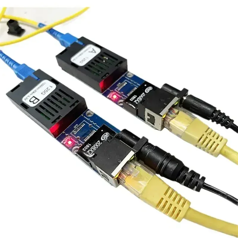 Supper mini FTTH 1 Pair Gigabit Fiber Optical Media Converter 10/100/1000Mbps Single Mode Single Fiber SC Port 20KM PCBA
Supper mini FTTH 1 Pair Gigabit Fiber Optical Media Converter 10/100/1000Mbps Single Mode Single Fiber SC Port 20KM PCBA