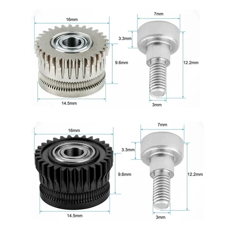 Upgrade K1 K1C K1 Max extruder gear all-metal drive gear, suitable for Creality Ender-3 V3 Plus extruder with nickel DLC coating
Upgrade K1 K1C K1 Max extruder gear all-metal drive gear, suitable for Creality Ender-3 V3 Plus extruder with nickel DLC coating