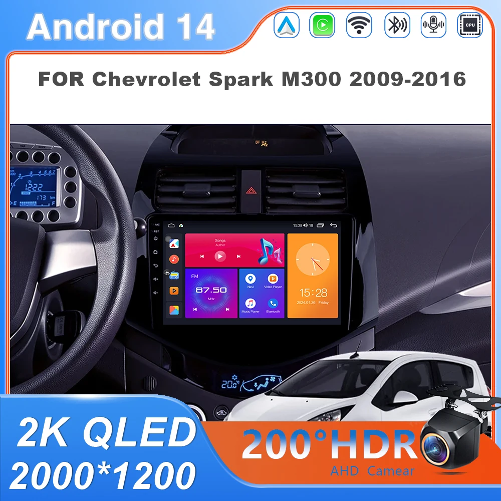 Android 14 For Chevrolet Spark M300 2009-2016 Car Radio Multimedia Video Player Navigation GPS wireless android Carplay 4G WIFI
Android 14 For Chevrolet Spark M300 2009-2016 Car Radio Multimedia Video Player Navigation GPS wireless android Carplay 4G WIFI