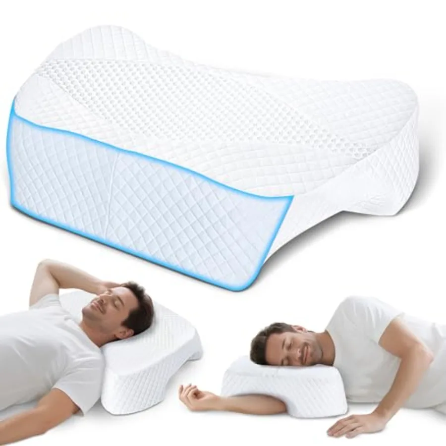 Side Sleeper Pillow with Arm Hole Upgraded Shoulder Relief System for Neck Pain Multi-Angle Memory Foam Pillow for Adults Side
Side Sleeper Pillow with Arm Hole Upgraded Shoulder Relief System for Neck Pain Multi-Angle Memory Foam Pillow for Adults Side