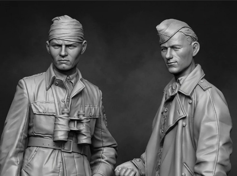 1/35 Scale Die-Cast Resin Figure Model Kit Military Officers in Normandy 2 Figures Unassembled and Unpainted
1/35 Scale Die-Cast Resin Figure Model Kit Military Officers in Normandy 2 Figures Unassembled and Unpainted