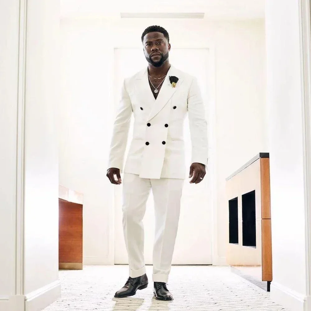 Latest Design Men's Suits White Solid Color Wedding Tuxedo 2 Piece Fashion Double Breasted Peak Lapel Male Suit (Jacket+Pants) 
Latest Design Men's Suits White Solid Color Wedding Tuxedo 2 Piece Fashion Double Breasted Peak Lapel Male Suit (Jacket+Pants)