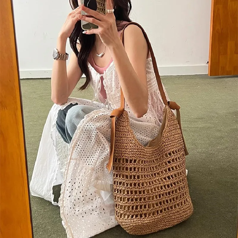 New Summer Straw Bag for Women Straw Shoulder Bags Rattan Woven Underarm satchel Hollow Crochet Beach Bag Casual Handbags
New Summer Straw Bag for Women Straw Shoulder Bags Rattan Woven Underarm satchel Hollow Crochet Beach Bag Casual Handbags