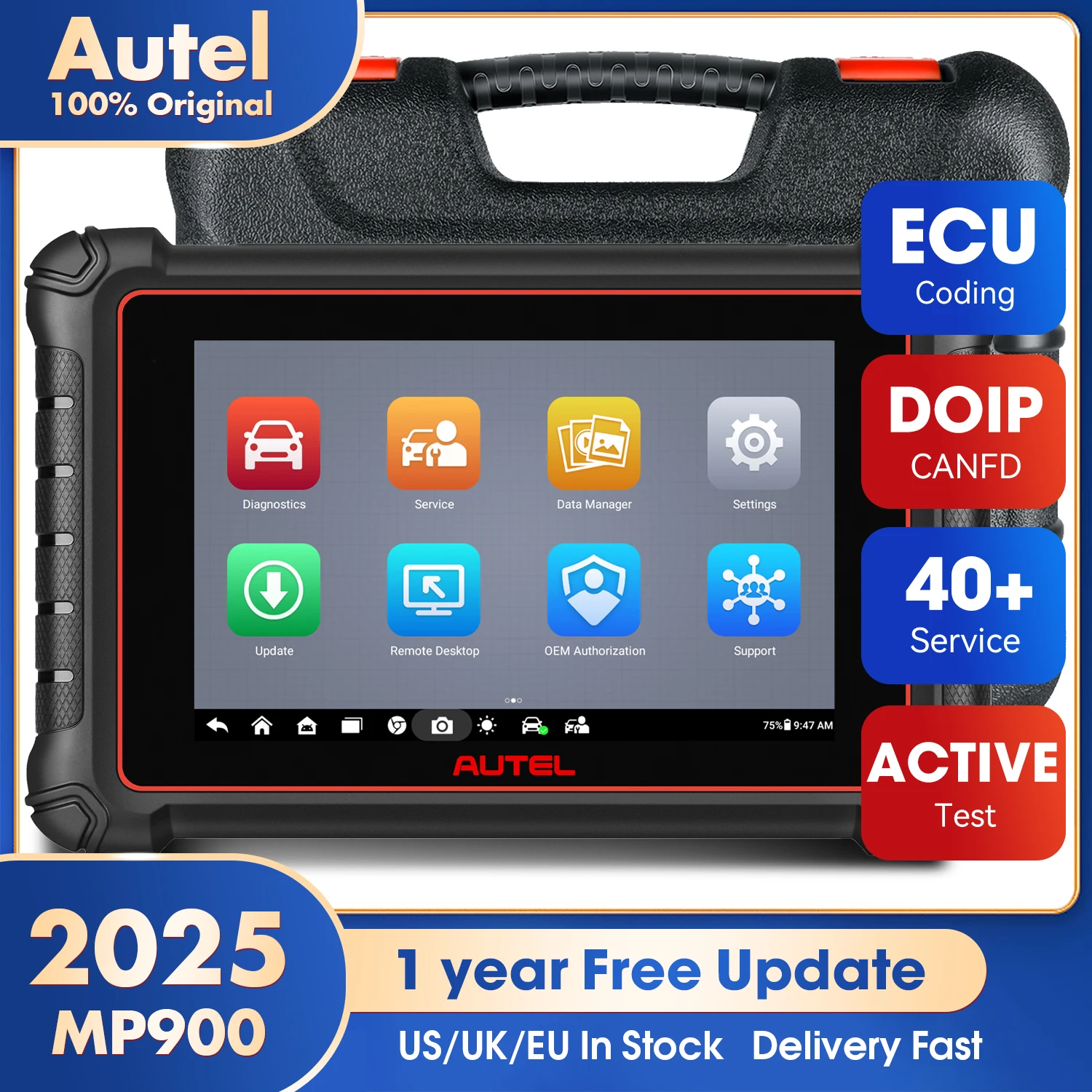 Autel MaxiPRO MP900 MP900E Автомобильный диагностический инструмент ECU Кодирование OBD2 Автоматический сканер CAN FD/DoIP Инструменты сканирования PK MP900-BT MP900-TS MK900
Autel MaxiPRO MP900 MP900E Автомобильный диагностический инструмент ECU Кодирование OBD2 Автоматический сканер CAN FD/DoIP Инструменты сканирования PK MP900-BT MP900-TS MK900