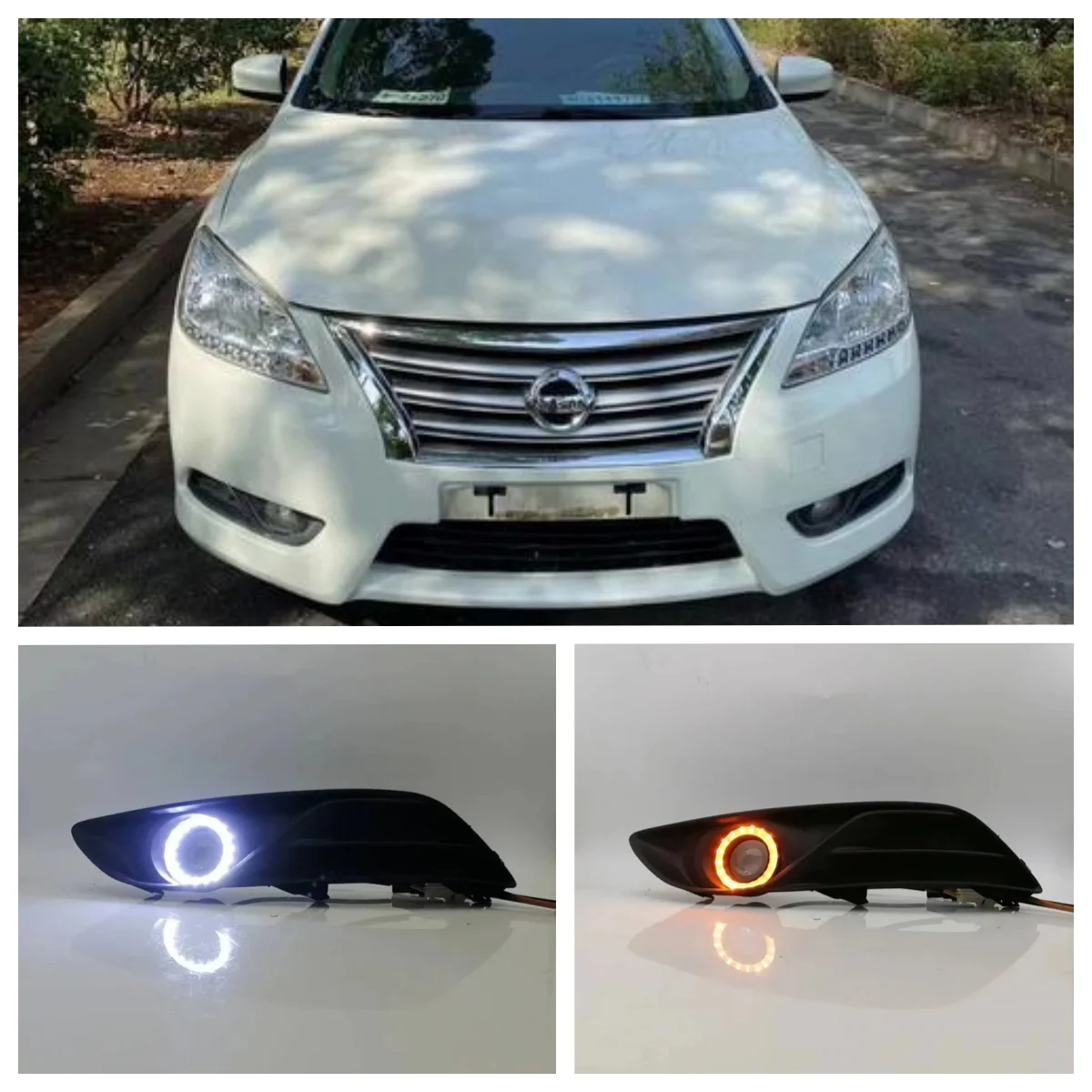 LED Fog Lights Assembly For Nissan Sentra Sylphy 2012 2013 2014 2015 Dual Color Angel Eye Daytime Running Lights Fog Lamp Kits
LED Fog Lights Assembly For Nissan Sentra Sylphy 2012 2013 2014 2015 Dual Color Angel Eye Daytime Running Lights Fog Lamp Kits