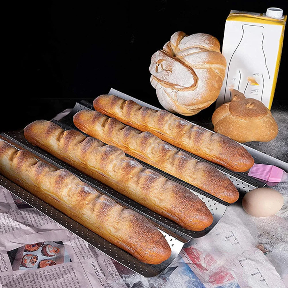 1pc 4-Slot French Mold Nonstick Carbon Steel Pan Homemade Baguette Baking Tray Kitchen Cooking Bread Baking Pan Tool
1pc 4-Slot French Mold Nonstick Carbon Steel Pan Homemade Baguette Baking Tray Kitchen Cooking Bread Baking Pan Tool