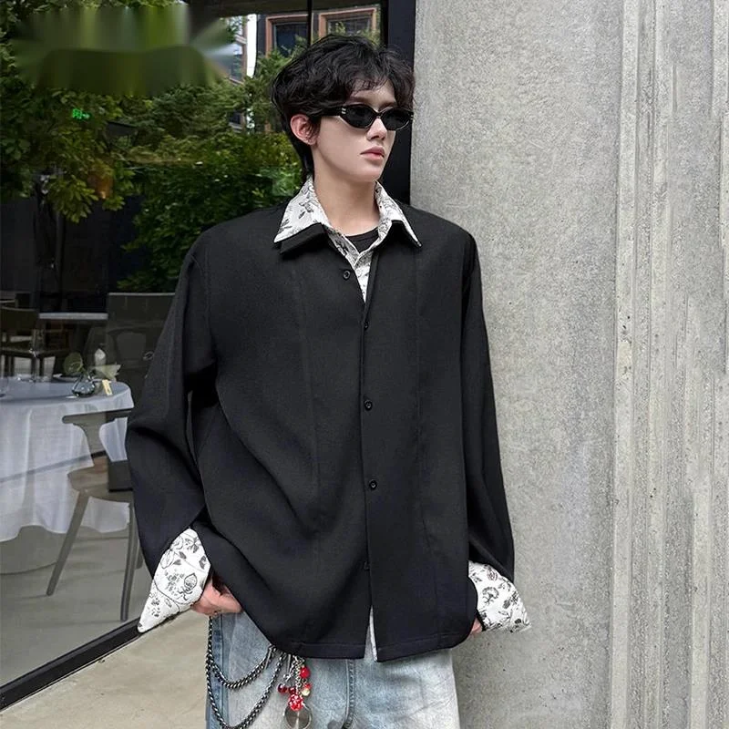 Men's Wear New Trendy Casual Floral Printing Shirts Turn-down Collar Fake Two-piece Long Sleeve Shirt Autumn Male 9WQIQ5
Men's Wear New Trendy Casual Floral Printing Shirts Turn-down Collar Fake Two-piece Long Sleeve Shirt Autumn Male 9WQIQ5