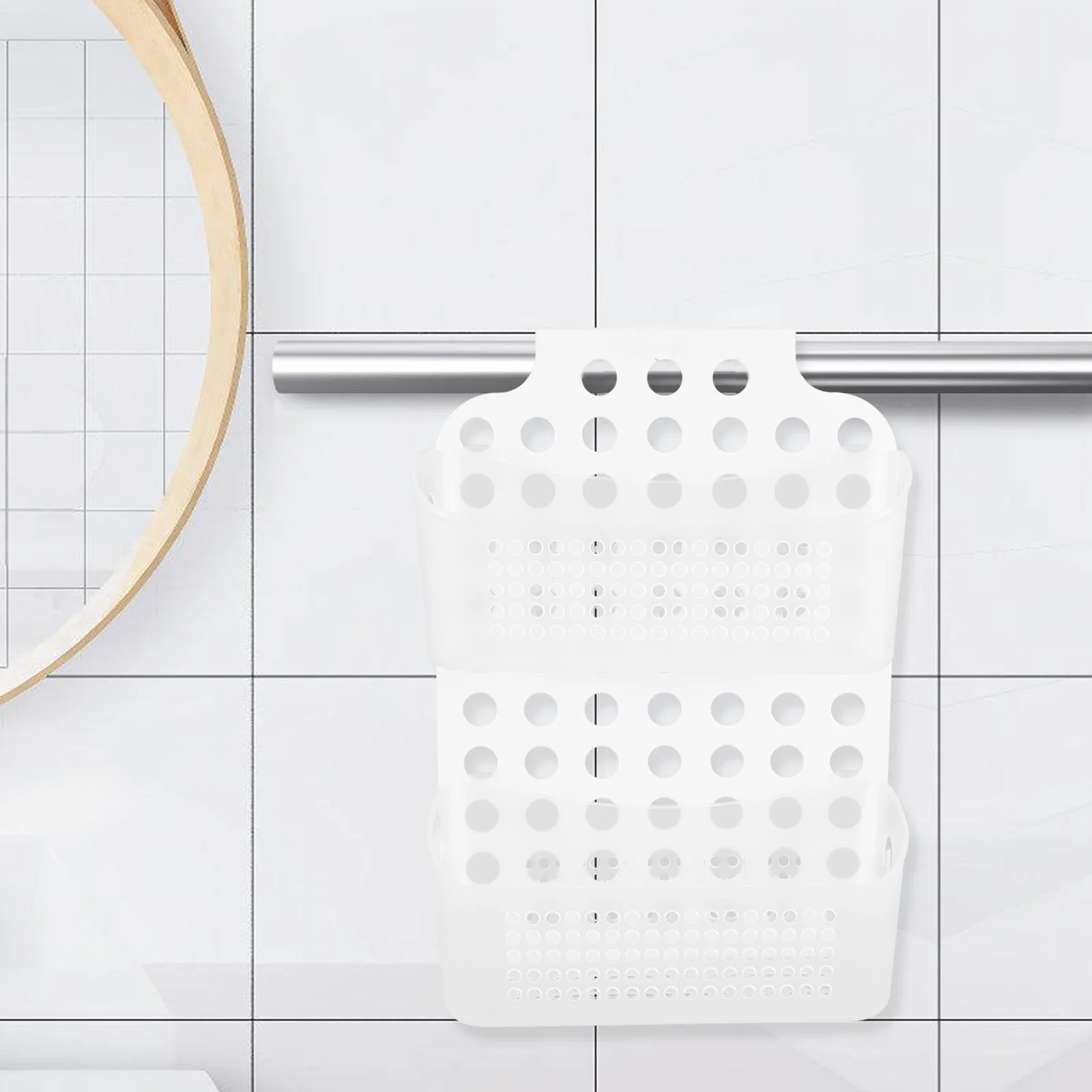 Bathroom Hanging Basket Storage Large White PP Material Double Layer Hooks Wall Mount Shower Toilet Tank Kitchen Door
Bathroom Hanging Basket Storage Large White PP Material Double Layer Hooks Wall Mount Shower Toilet Tank Kitchen Door