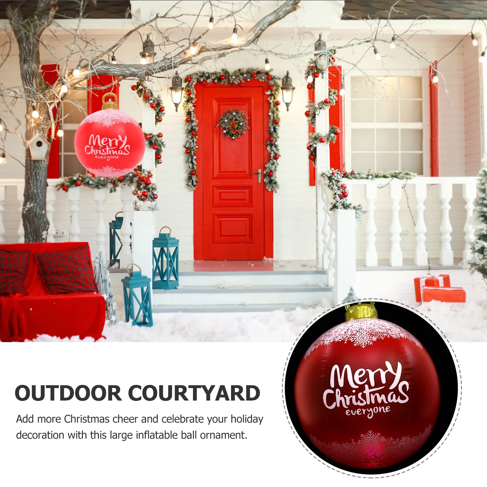 Inflatable LED Christmas Ball Strong PVC Material for Outdoor Garden Patio Yard Decor Holiday Season Party Decoration Christmas
Inflatable LED Christmas Ball Strong PVC Material for Outdoor Garden Patio Yard Decor Holiday Season Party Decoration Christmas