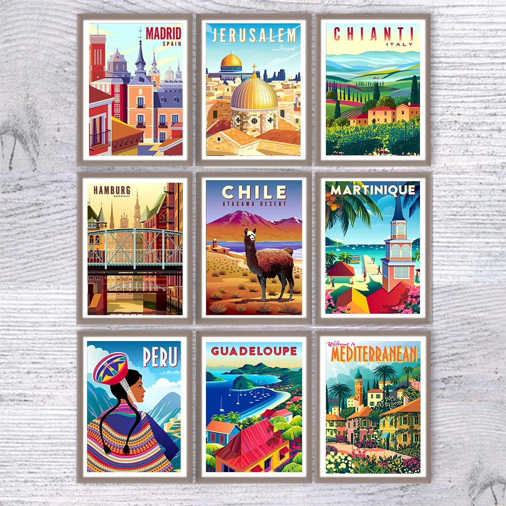 Nordic Vintage Travel Cities Poster Italy Caribbean Chile Minimal Landscape Art Canvas Painting Cityscape Wall Picture Home Deco
Nordic Vintage Travel Cities Poster Italy Caribbean Chile Minimal Landscape Art Canvas Painting Cityscape Wall Picture Home Deco