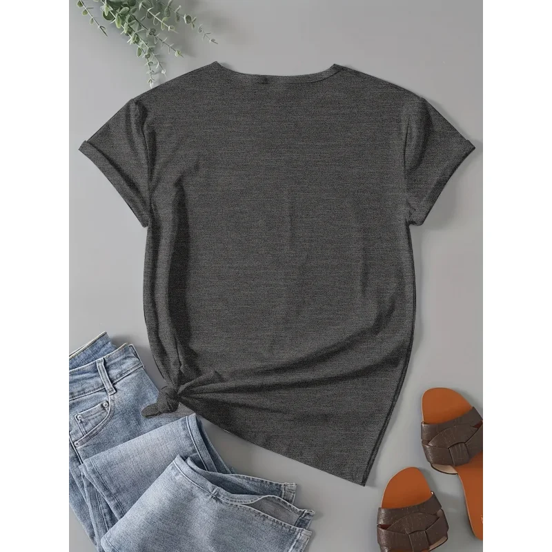 Women'S High-Quality Colored Crew Neck Short Sleeve-Shirts - Solid Color No Print Base Layer, Retro Elegant Style Exclusive Fo
Women'S High-Quality Colored Crew Neck Short Sleeve-Shirts - Solid Color No Print Base Layer, Retro Elegant Style Exclusive Fo