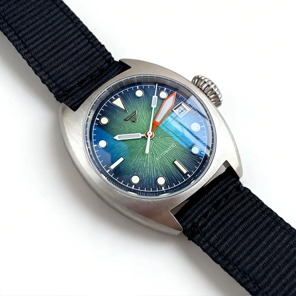 Tandorio Diving Automatic Watch for Men MIOTA8215 Asia 2824 36mm 200m Luminous Black Blue Green AR Coating Sapphire Crystal
Tandorio Diving Automatic Watch for Men MIOTA8215 Asia 2824 36mm 200m Luminous Black Blue Green AR Coating Sapphire Crystal