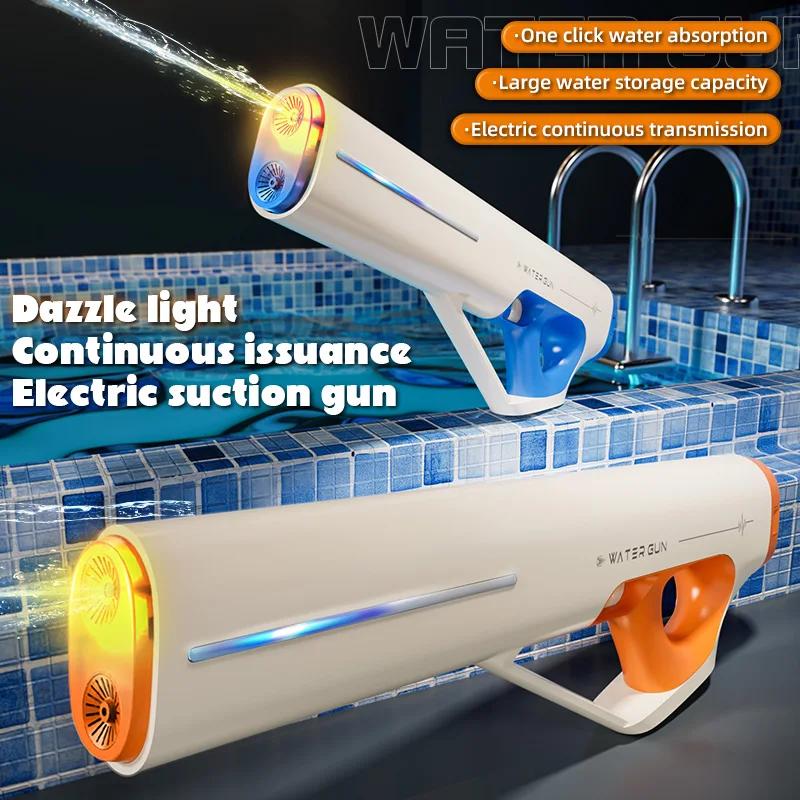 New Electric Water Gun Toy with Lights Automatic Absorption Water Pistol Spary Balster Outdoor Pool Toys for Children Adults
New Electric Water Gun Toy with Lights Automatic Absorption Water Pistol Spary Balster Outdoor Pool Toys for Children Adults