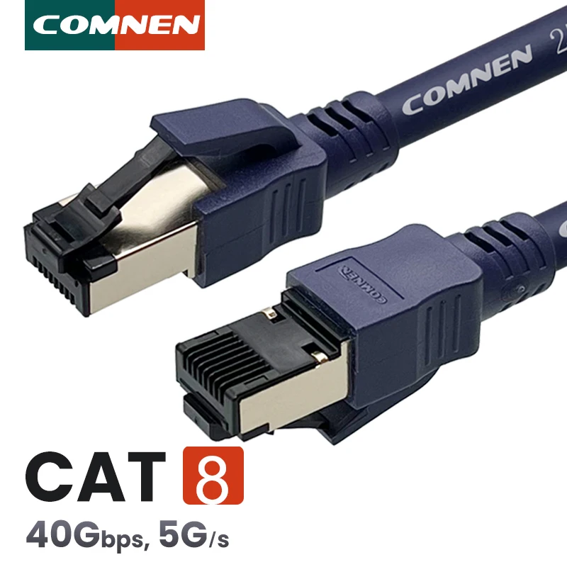 COMNEN CAT8 Ethernet Cable Rj45 0.2-10m 40Gbps 2000MHz CAT 8 Networking PVC Internet Lan Cord for Laptops PS 4 Router RJ45
COMNEN CAT8 Ethernet Cable Rj45 0.2-10m 40Gbps 2000MHz CAT 8 Networking PVC Internet Lan Cord for Laptops PS 4 Router RJ45