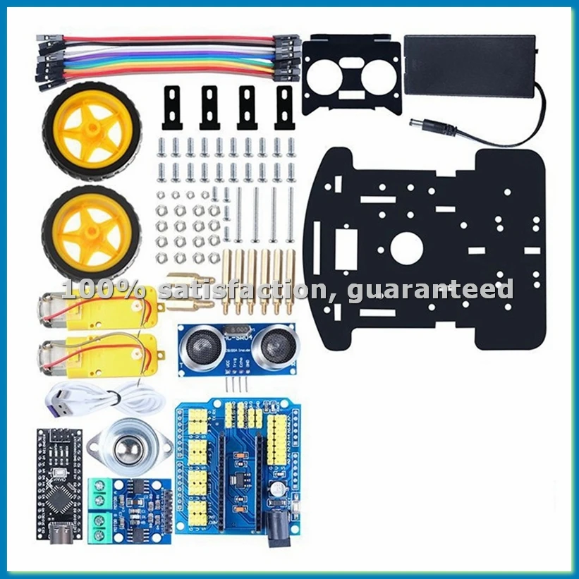 Smart Robot Kit for Programming Learning and Develop Skills Complete Kit Automation 2WD Robotic Kits-A51M
Smart Robot Kit for Programming Learning and Develop Skills Complete Kit Automation 2WD Robotic Kits-A51M