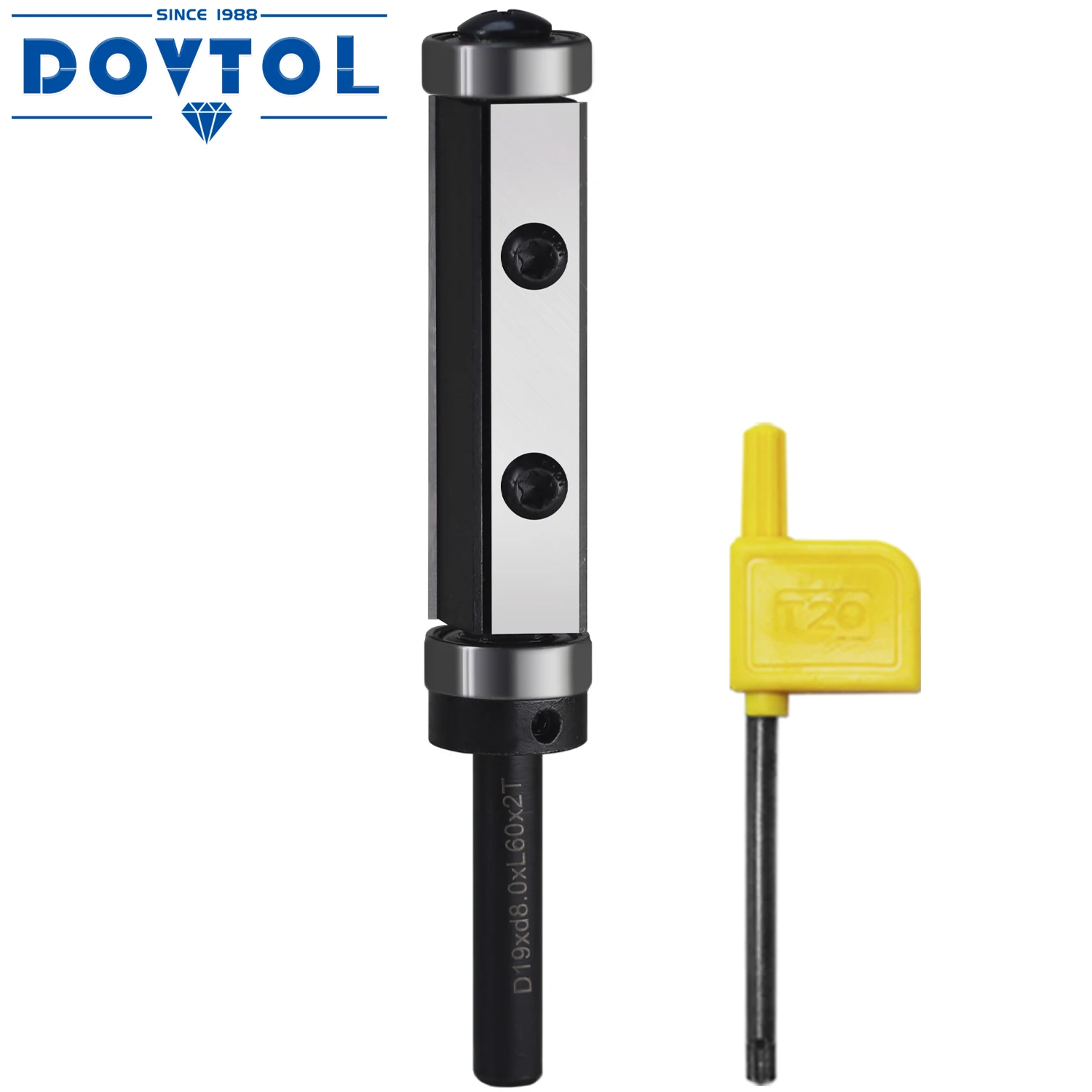 Blade Flush Bit Flush Trim Router Bit 8mm Shank Top and Bottom Double Bearings Trimmer Cutter Blades with 50 or 60×12×1.5mm
Blade Flush Bit Flush Trim Router Bit 8mm Shank Top and Bottom Double Bearings Trimmer Cutter Blades with 50 or 60×12×1.5mm