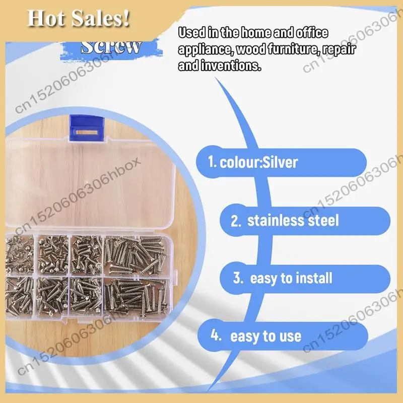 -HOPE 200Pcs M3 Stainless Steel Flat Head Screws Kits High Strength Self-Tapping Screws Assortment Set For Wood Furniture
-HOPE 200Pcs M3 Stainless Steel Flat Head Screws Kits High Strength Self-Tapping Screws Assortment Set For Wood Furniture