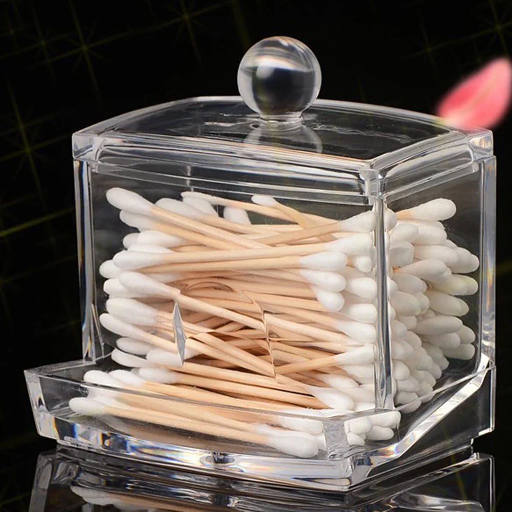 Transparent Acrylic Cotton Swabs Storage Box with Lid for Cosmetics Lipsticks Eyeliner Organizing Desktop Tidy Holder Case
Transparent Acrylic Cotton Swabs Storage Box with Lid for Cosmetics Lipsticks Eyeliner Organizing Desktop Tidy Holder Case